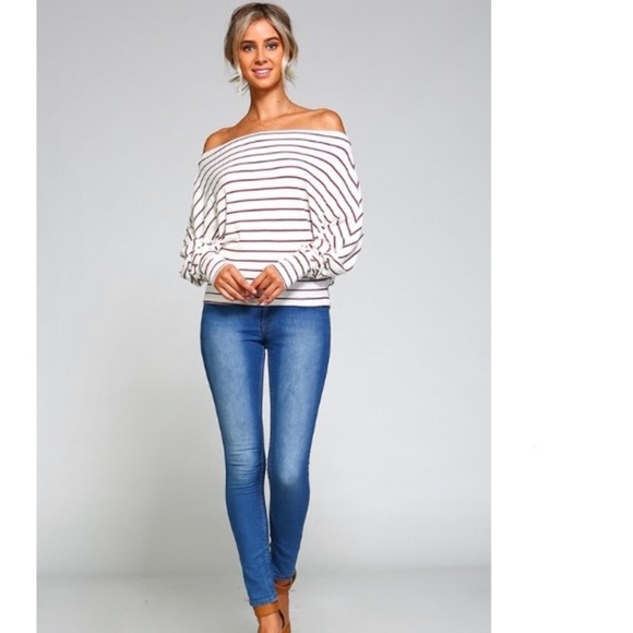 Striped OTS top - Picture 7 of 7